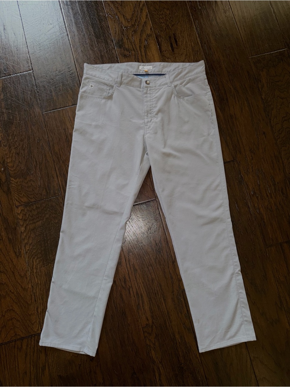 Peter Millar Pants Mens 36x30 Gray Regular Fit Polyester Chino Golf Casual